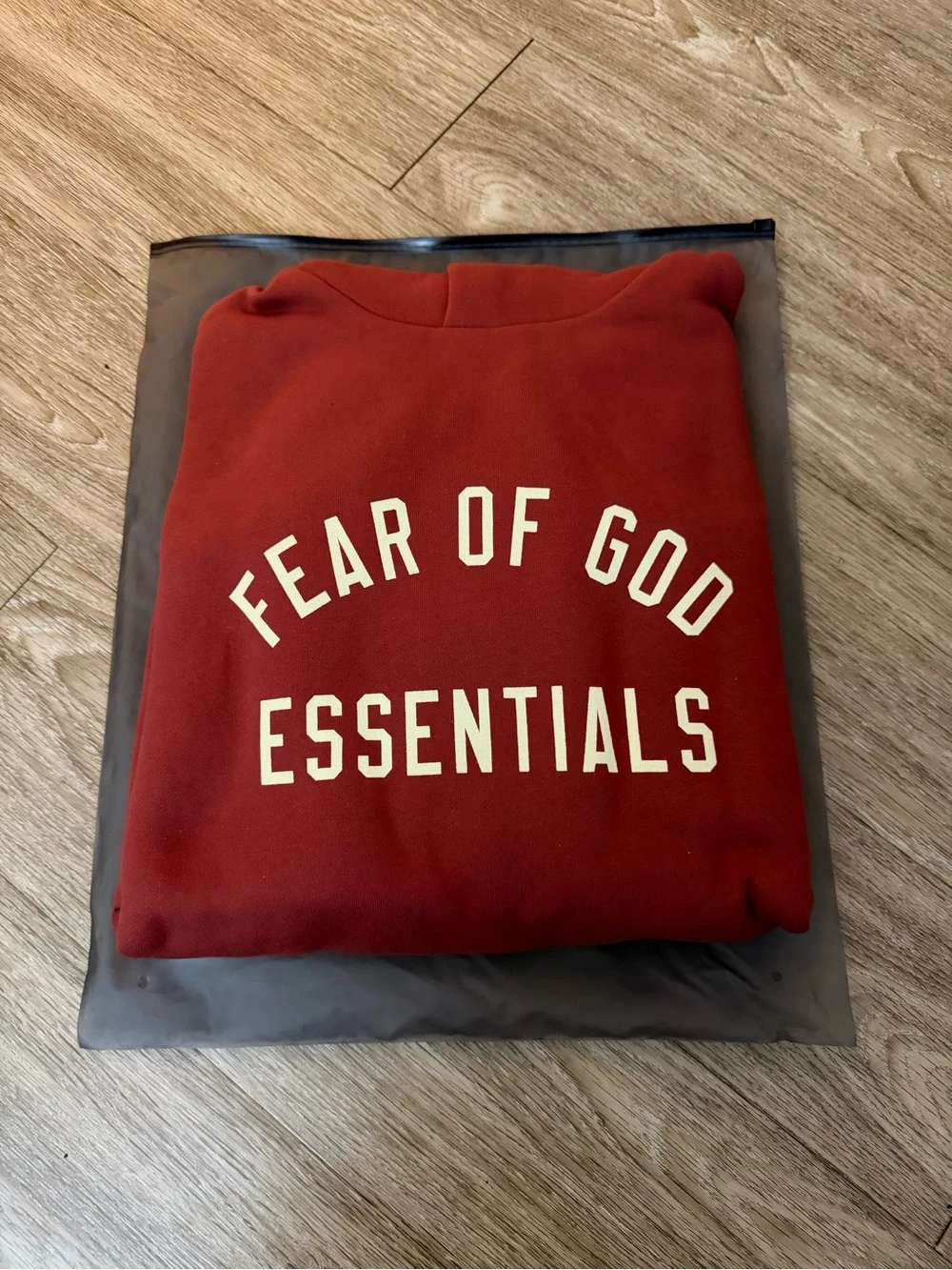 Essentials Fear Of God Crimson Hoodie XXS